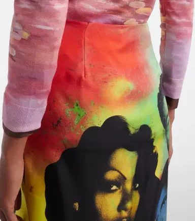 Versace Printed silk twill midi skirt | Thumbnail 5 Versace Printed silk twill midi skirt | Thumbnail 5