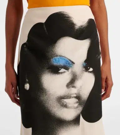 Versace Printed silk poplin midi skirt | Thumbnail 5 Versace Printed silk poplin midi skirt | Thumbnail 5