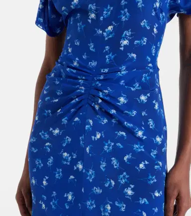 Victoria Beckham Bela floral gathered silk midi dress | Thumbnail 3 Victoria Beckham Bela floral gathered silk midi dress | Thumbnail 3
