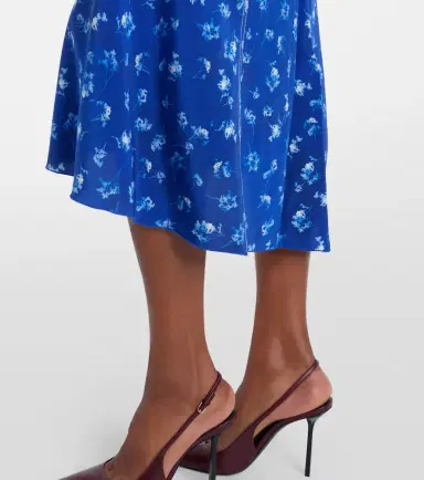 Victoria Beckham Bela floral gathered silk midi dress | Thumbnail 5 Victoria Beckham Bela floral gathered silk midi dress | Thumbnail 5