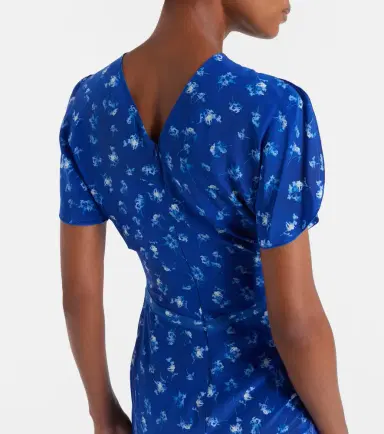 Victoria Beckham Bela floral gathered silk midi dress | Thumbnail 6 Victoria Beckham Bela floral gathered silk midi dress | Thumbnail 6