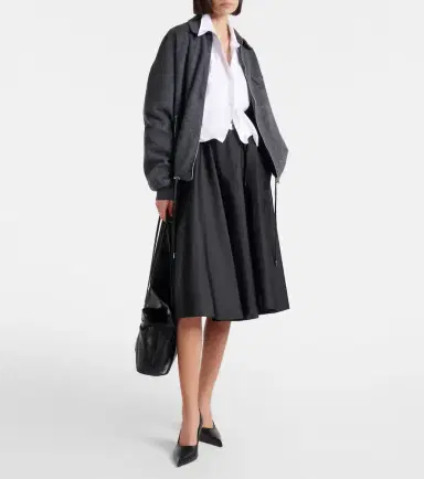 Prada Re-Nylon belted midi skirt | Thumbnail 4 Prada Re-Nylon belted midi skirt | Thumbnail 4