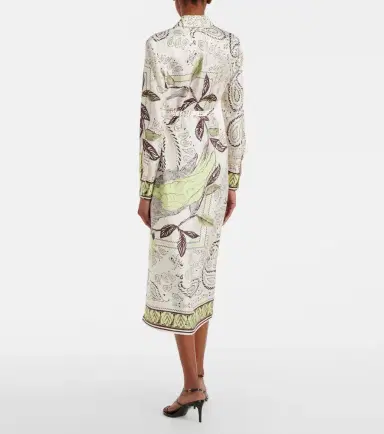 Tory Burch Belted printed silk midi dress | Thumbnail 3 Tory Burch Belted printed silk midi dress | Thumbnail 3