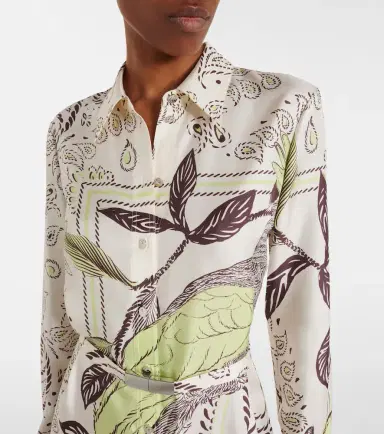 Tory Burch Belted printed silk midi dress | Thumbnail 5 Tory Burch Belted printed silk midi dress | Thumbnail 5