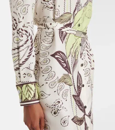 Tory Burch Belted printed silk midi dress | Thumbnail 6 Tory Burch Belted printed silk midi dress | Thumbnail 6