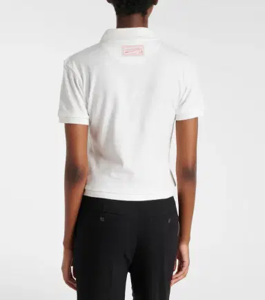 Victoria Beckham Cotton and linen polo shirt | Thumbnail 2 Victoria Beckham Cotton and linen polo shirt | Thumbnail 2