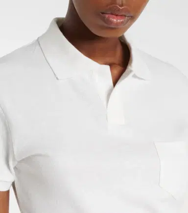 Victoria Beckham Cotton and linen polo shirt | Thumbnail 3 Victoria Beckham Cotton and linen polo shirt | Thumbnail 3