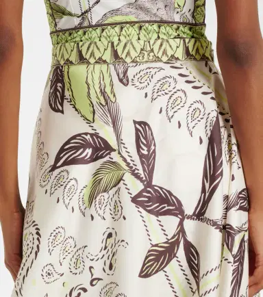 Tory Burch Printed silk satin midi skirt | Thumbnail 3 Tory Burch Printed silk satin midi skirt | Thumbnail 3