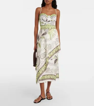 Tory Burch Printed silk satin midi skirt | Thumbnail 6 Tory Burch Printed silk satin midi skirt | Thumbnail 6