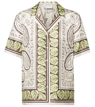 Tory Burch Printed silk bowling shirt | Thumbnail 1 Tory Burch Printed silk bowling shirt | Thumbnail 1