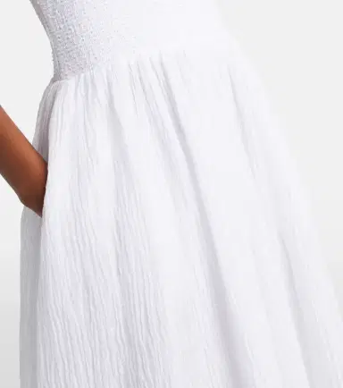 Tory Burch Linen and cotton midi dress | Thumbnail 3 Tory Burch Linen and cotton midi dress | Thumbnail 3