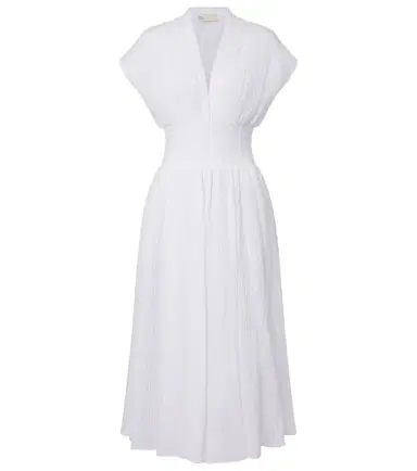 Tory Burch Linen and cotton midi dress | Thumbnail 1 Tory Burch Linen and cotton midi dress | Thumbnail 1