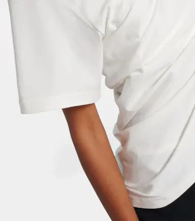 Courrèges Courrèges Ruched asymmetric cotton jersey T-shirt | Thumbnail 2 Courrèges Courrèges Ruched asymmetric cotton jersey T-shirt | Thumbnail 2