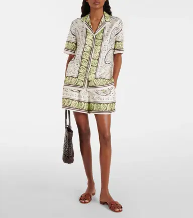 Tory Burch Printed silk shorts | Thumbnail 5 Tory Burch Printed silk shorts | Thumbnail 5