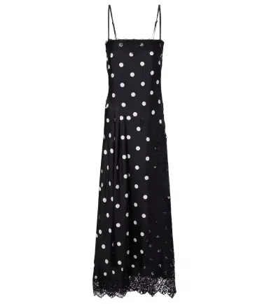 Sportmax Capo polka-dot silk slip dress | Thumbnail 1 Sportmax Capo polka-dot silk slip dress | Thumbnail 1