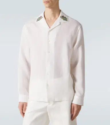 Etro Paisley embroidered linen shirt | Thumbnail 6 Etro Paisley embroidered linen shirt | Thumbnail 6