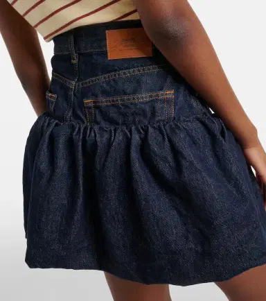 Ganni Gathered denim miniskirt | Thumbnail 5 Ganni Gathered denim miniskirt | Thumbnail 5