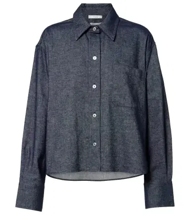Vince Cotton and linen chambray shirt | Thumbnail 1 Vince Cotton and linen chambray shirt | Thumbnail 1