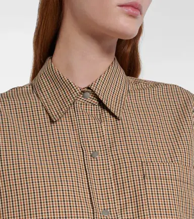 Vince Checked cotton-blend shirt | Thumbnail 6 Vince Checked cotton-blend shirt | Thumbnail 6