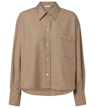 Vince Checked cotton-blend shirt | Thumbnail 1 Vince Checked cotton-blend shirt | Thumbnail 1