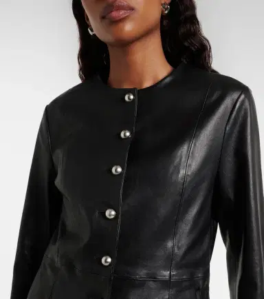 Nour Hammour Parlor leather jacket | Thumbnail 3 Nour Hammour Parlor leather jacket | Thumbnail 3