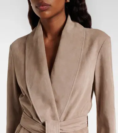 Nour Hammour Gallery suede coat | Thumbnail 4 Nour Hammour Gallery suede coat | Thumbnail 4