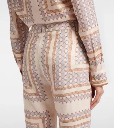 Zimmermann Printed cropped linen flared pants | Thumbnail 2 Zimmermann Printed cropped linen flared pants | Thumbnail 2