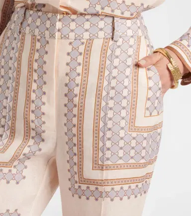 Zimmermann Printed cropped linen flared pants | Thumbnail 4 Zimmermann Printed cropped linen flared pants | Thumbnail 4