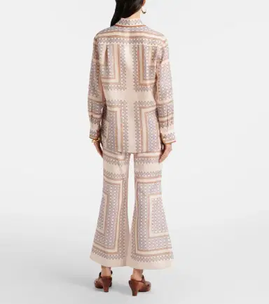 Zimmermann Printed cropped linen flared pants | Thumbnail 5 Zimmermann Printed cropped linen flared pants | Thumbnail 5