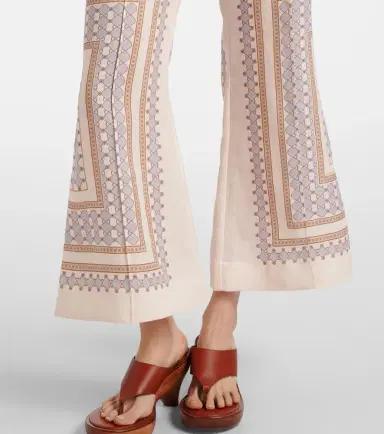 Zimmermann Printed cropped linen flared pants | Thumbnail 6 Zimmermann Printed cropped linen flared pants | Thumbnail 6