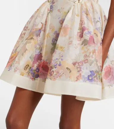 Zimmermann Alchemy floral linen and silk minidress | Thumbnail 2 Zimmermann Alchemy floral linen and silk minidress | Thumbnail 2