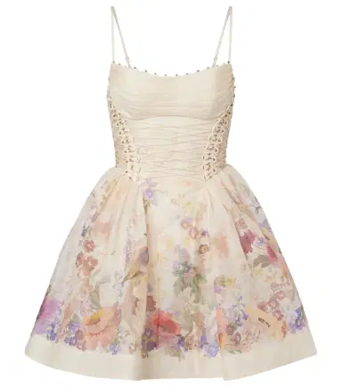 Zimmermann Alchemy floral linen and silk minidress | Thumbnail 1 Zimmermann Alchemy floral linen and silk minidress | Thumbnail 1
