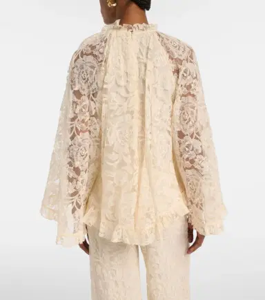 Zimmermann Carousel ruffled lace blouse | Thumbnail 3 Zimmermann Carousel ruffled lace blouse | Thumbnail 3