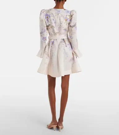 Zimmermann Luna floral linen minidress | Thumbnail 5 Zimmermann Luna floral linen minidress | Thumbnail 5