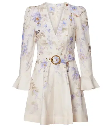 Zimmermann Luna floral linen minidress | Thumbnail 1 Zimmermann Luna floral linen minidress | Thumbnail 1