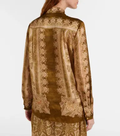 Zimmermann Luna paisley silk satin shirt | Thumbnail 5 Zimmermann Luna paisley silk satin shirt | Thumbnail 5