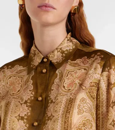 Zimmermann Luna paisley silk satin shirt | Thumbnail 6 Zimmermann Luna paisley silk satin shirt | Thumbnail 6