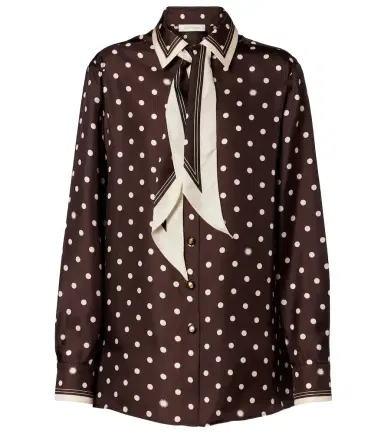 Zimmermann Polka-dot silk shirt | Thumbnail 1 Zimmermann Polka-dot silk shirt | Thumbnail 1