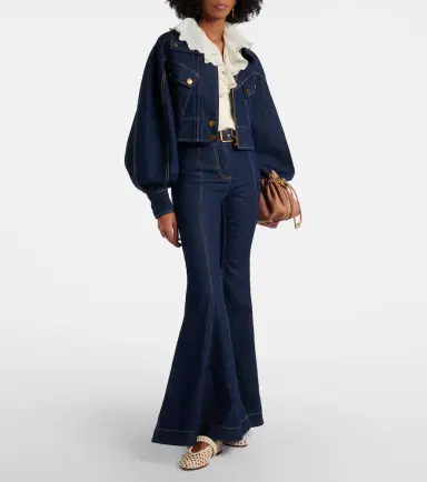 Zimmermann Luna belted flared jeans | Thumbnail 3 Zimmermann Luna belted flared jeans | Thumbnail 3