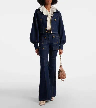 Zimmermann Luna belted flared jeans | Thumbnail 4 Zimmermann Luna belted flared jeans | Thumbnail 4
