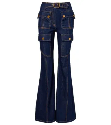 Zimmermann Luna belted flared jeans | Thumbnail 1 Zimmermann Luna belted flared jeans | Thumbnail 1