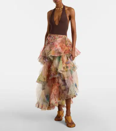 Zimmermann Luna floral ruffled maxi skirt | Thumbnail 2 Zimmermann Luna floral ruffled maxi skirt | Thumbnail 2