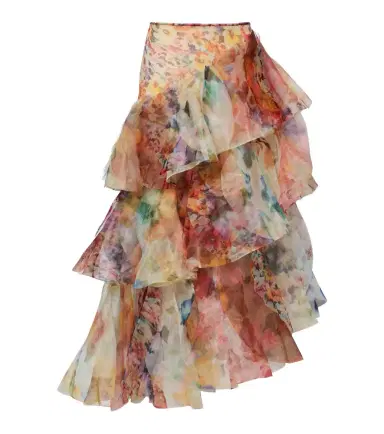 Zimmermann Luna floral ruffled maxi skirt | Thumbnail 1 Zimmermann Luna floral ruffled maxi skirt | Thumbnail 1