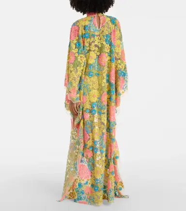 Taller Marmo Graham floral sequined asymmetric kaftan | Thumbnail 3 Taller Marmo Graham floral sequined asymmetric kaftan | Thumbnail 3