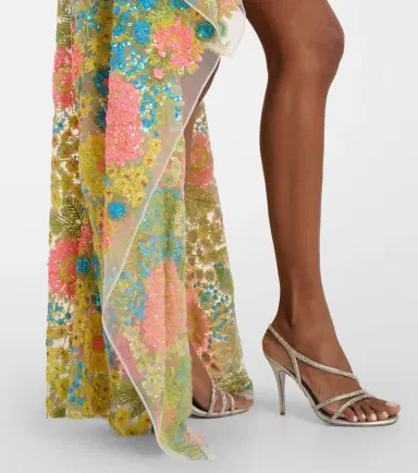 Taller Marmo Graham floral sequined asymmetric kaftan | Thumbnail 4 Taller Marmo Graham floral sequined asymmetric kaftan | Thumbnail 4