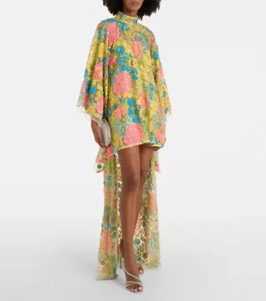 Taller Marmo Graham floral sequined asymmetric kaftan | Thumbnail 5 Taller Marmo Graham floral sequined asymmetric kaftan | Thumbnail 5