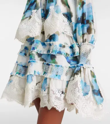 Zimmermann Floral lace-trimmed minidress | Thumbnail 3 Zimmermann Floral lace-trimmed minidress | Thumbnail 3