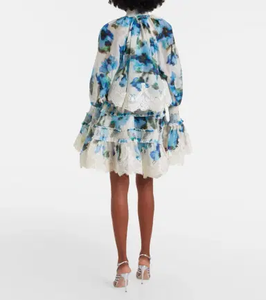 Zimmermann Floral lace-trimmed minidress | Thumbnail 4 Zimmermann Floral lace-trimmed minidress | Thumbnail 4