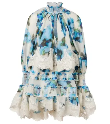 Zimmermann Floral lace-trimmed minidress | Thumbnail 1 Zimmermann Floral lace-trimmed minidress | Thumbnail 1