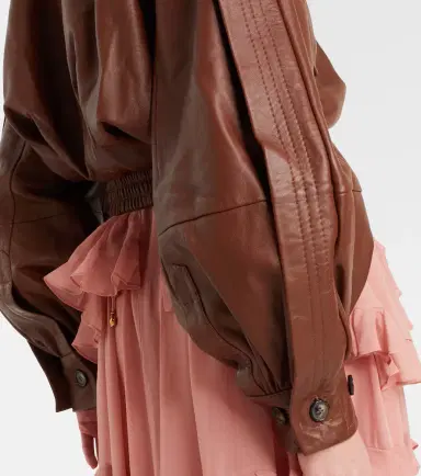 Zimmermann Luna leather bomber jacket | Thumbnail 2 Zimmermann Luna leather bomber jacket | Thumbnail 2